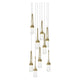 Link 9-Light Clear Glass Pendant