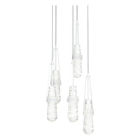 Link 5-Light Blown Glass Pendant