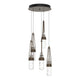 Link 5-Light Blown Glass Pendant
