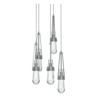 Link 5-Light Clear Glass Pendant