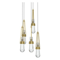 Link 5-Light Clear Glass Pendant