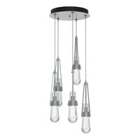 Link 5-Light Clear Glass Pendant