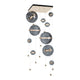 Abacus 10-Light Square LED Pendant