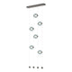 Abacus 6-Light Ceiling-to-Floor LED Pendant
