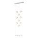 Abacus 9-Light Ceiling-to-Floor LED Pendant