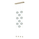 Abacus 9-Light Ceiling-to-Floor LED Pendant