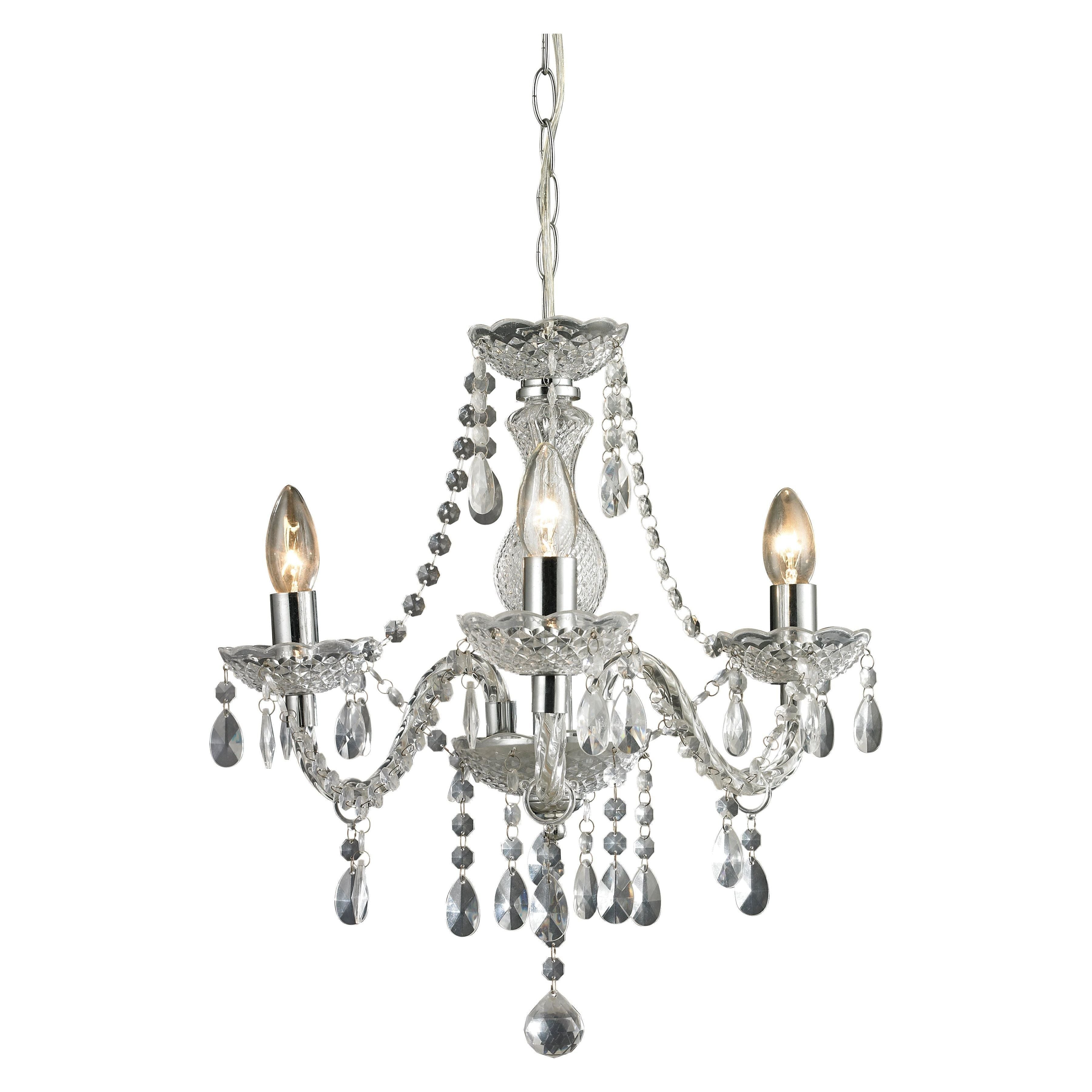 Theatre 16" Wide 3-Light Chandelier