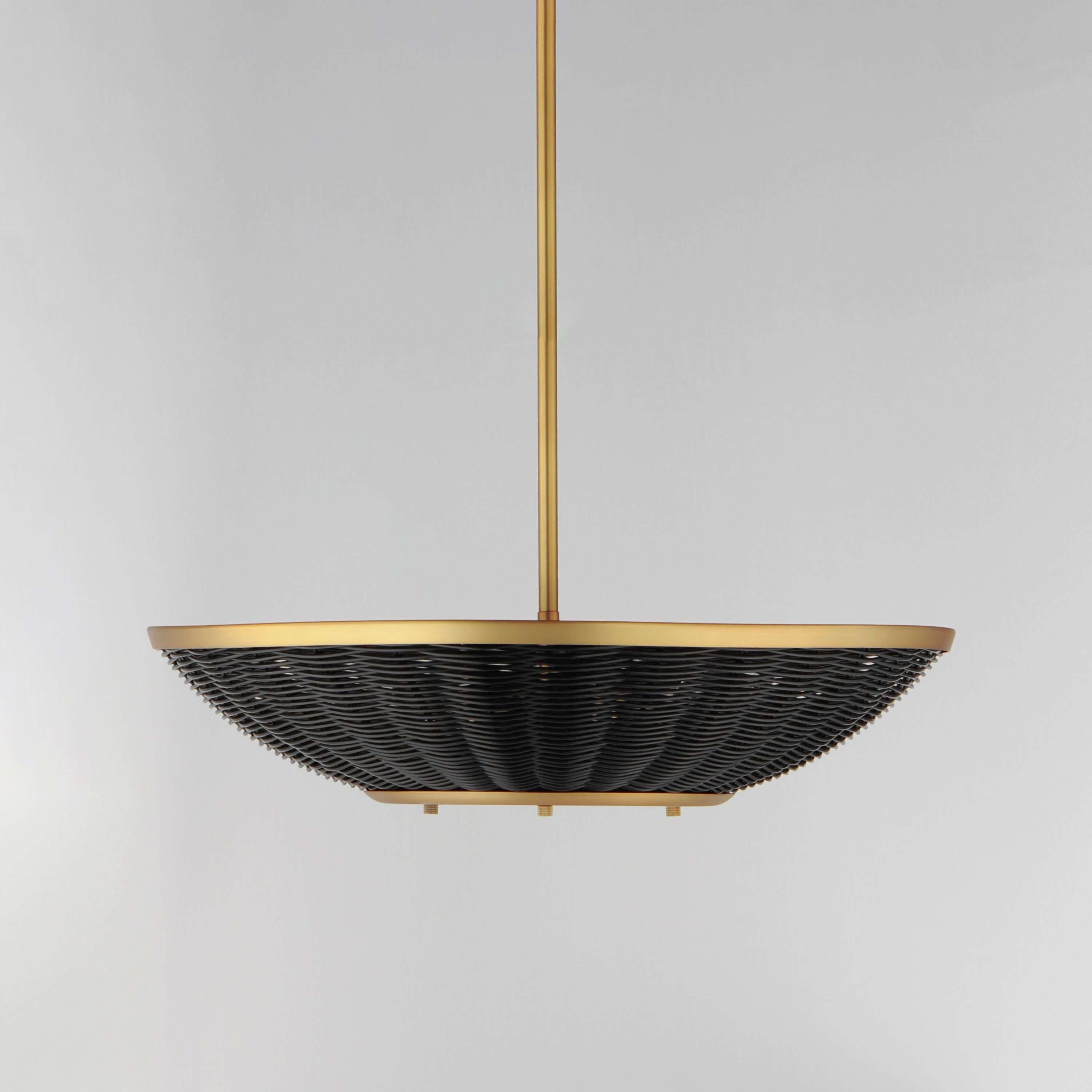 Rattan 20" 3-Light Pendant