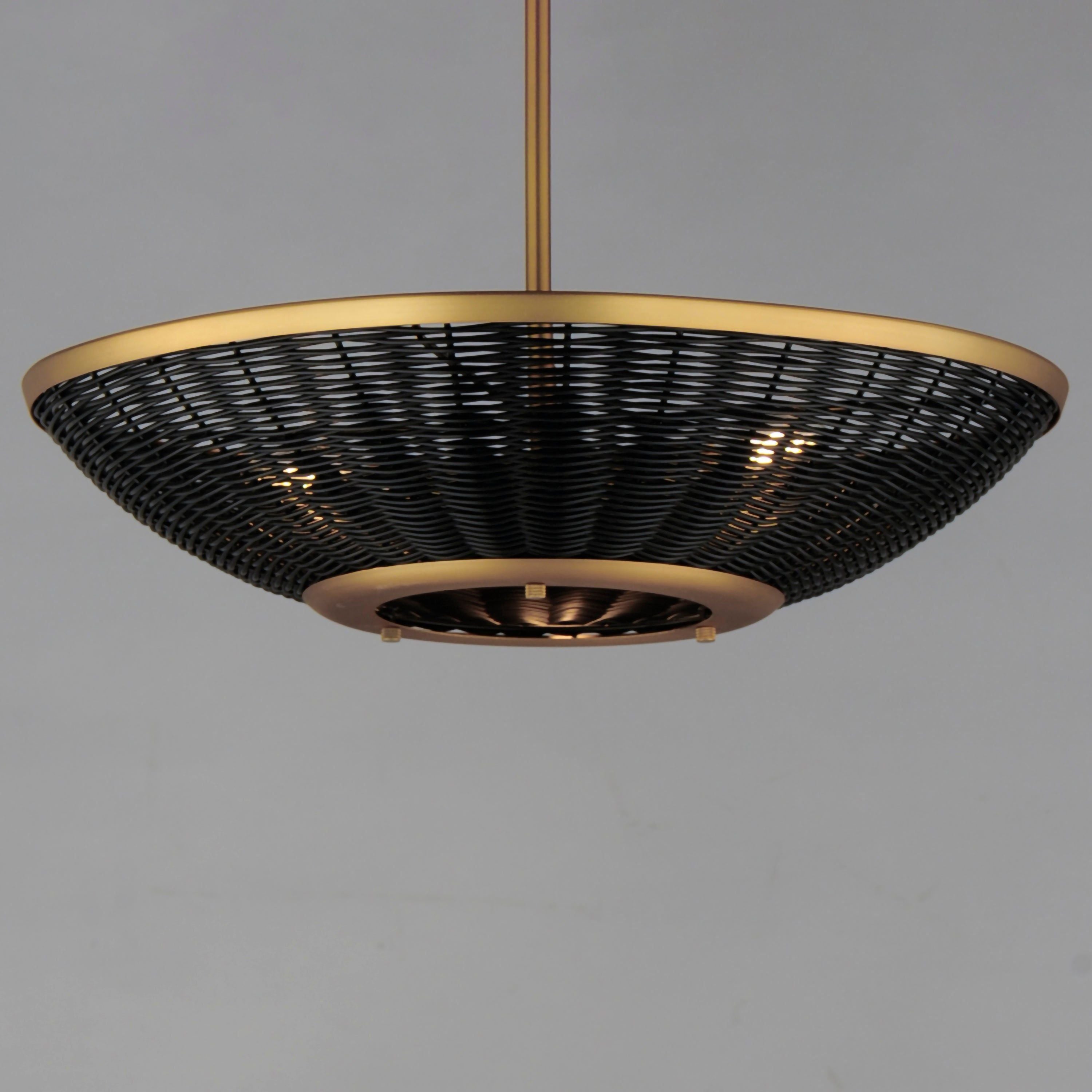 Rattan 20" 3-Light Pendant