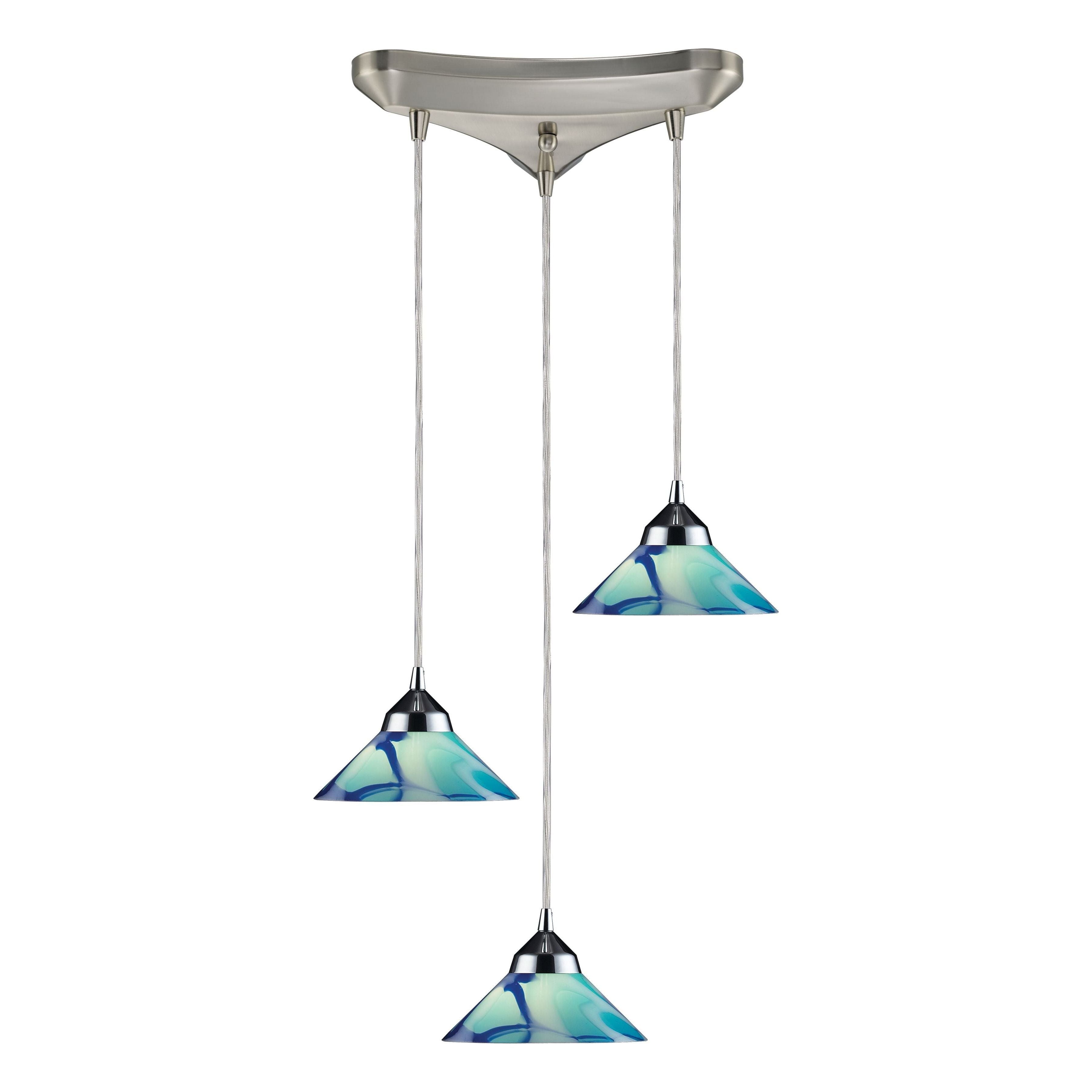 Refraction 10" Wide 3-Light Pendant