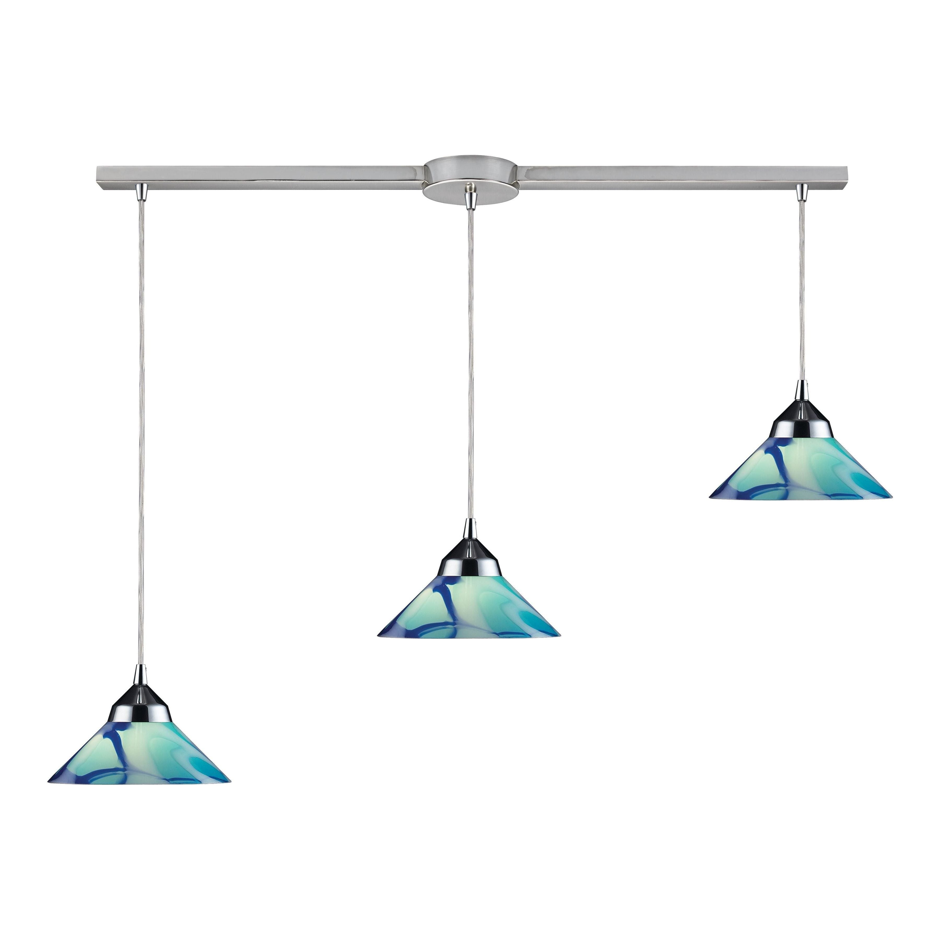 Refraction 36" Wide 3-Light Pendant