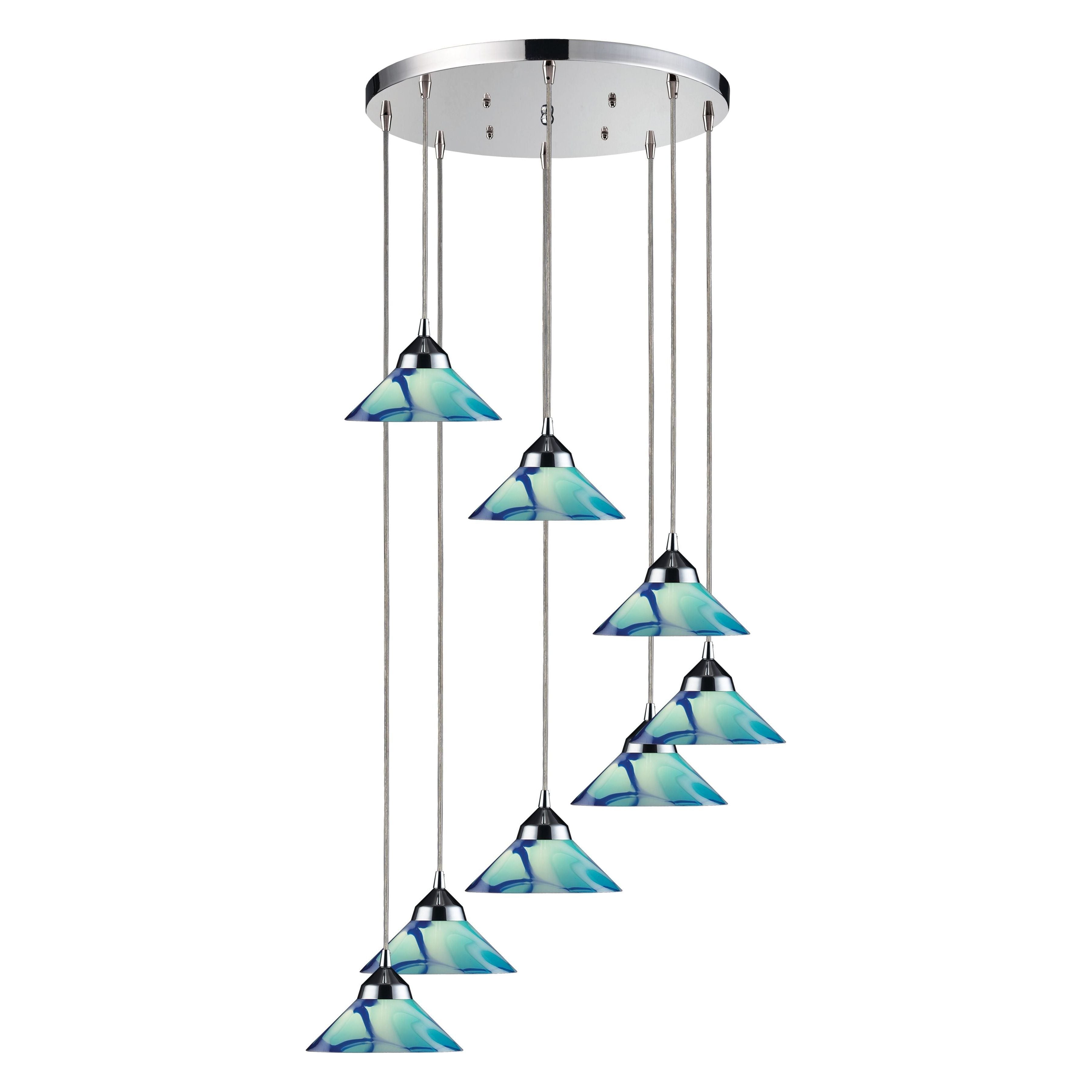 Refraction 18" Wide 8-Light Pendant