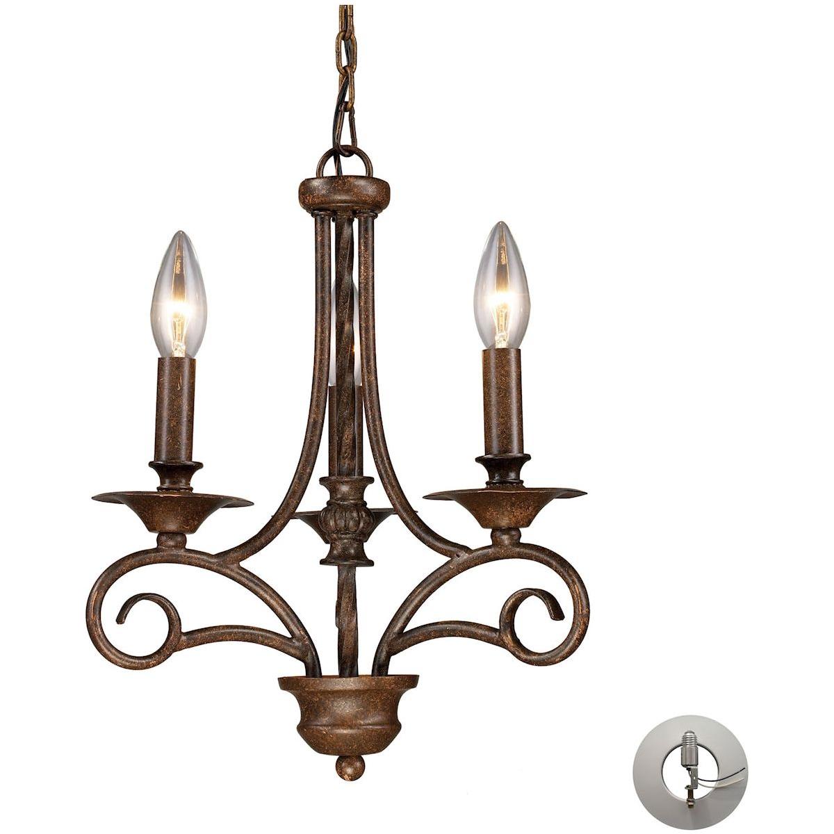 Gloucester 12" Wide 3-Light Chandelier