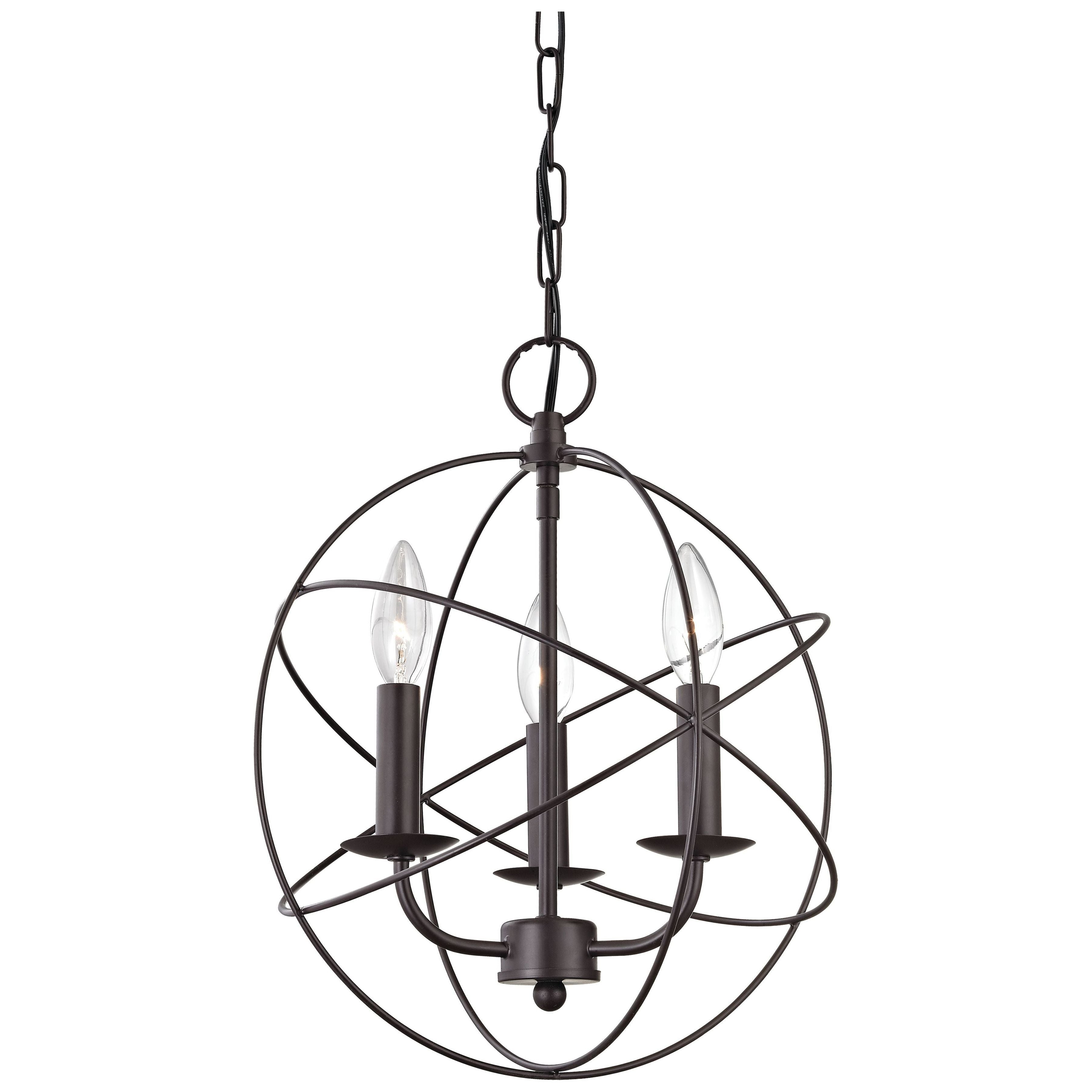 Williamsport 13" Wide 3-Light Chandelier