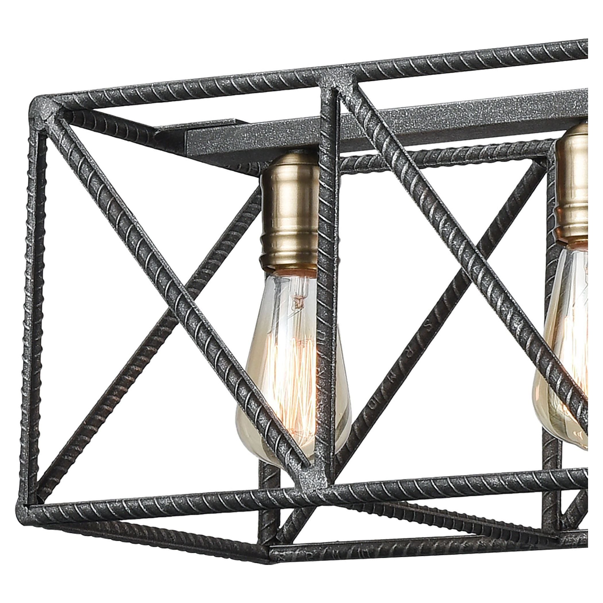 Crossbar 42" Wide 6-Light Linear Chandelier