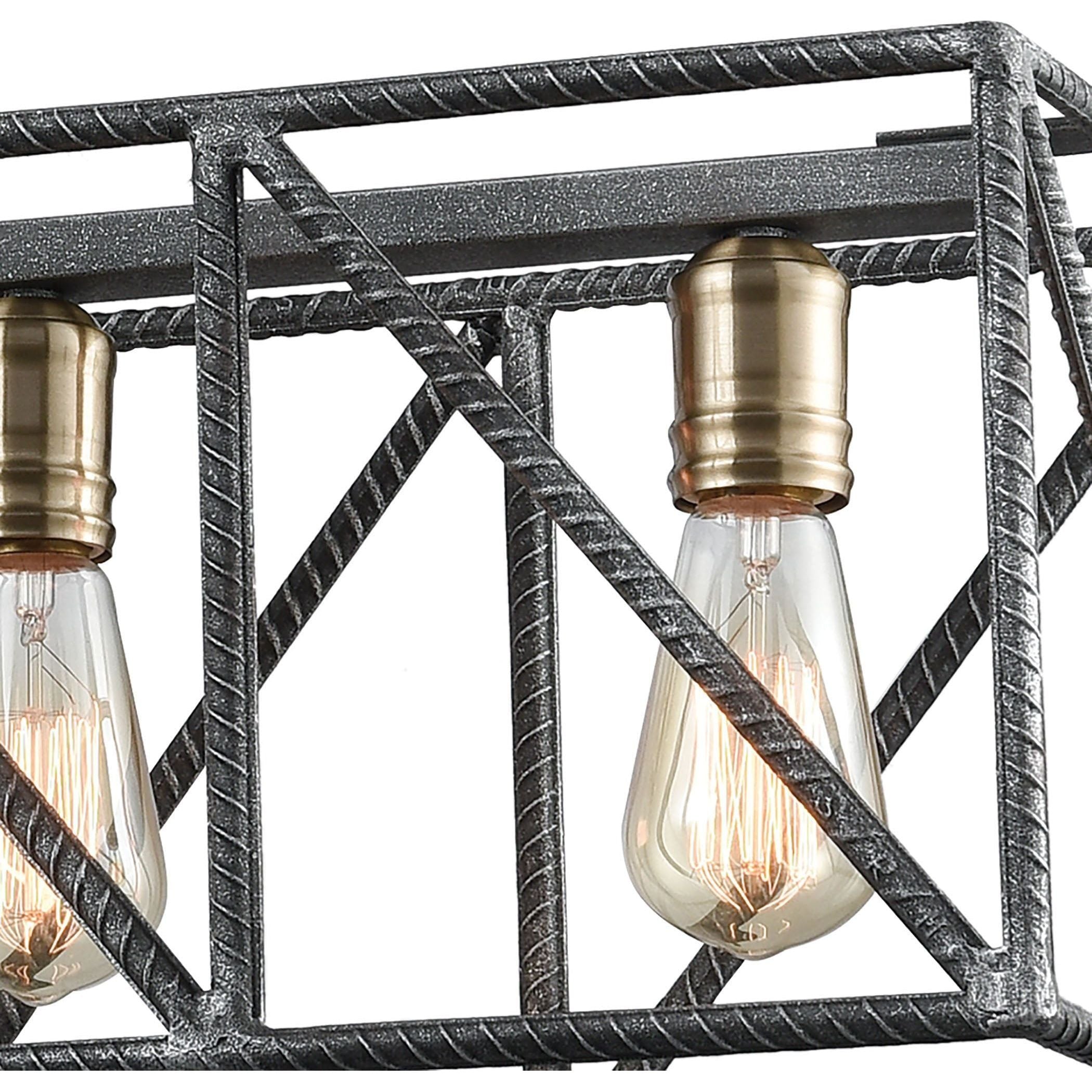 Crossbar 42" Wide 6-Light Linear Chandelier