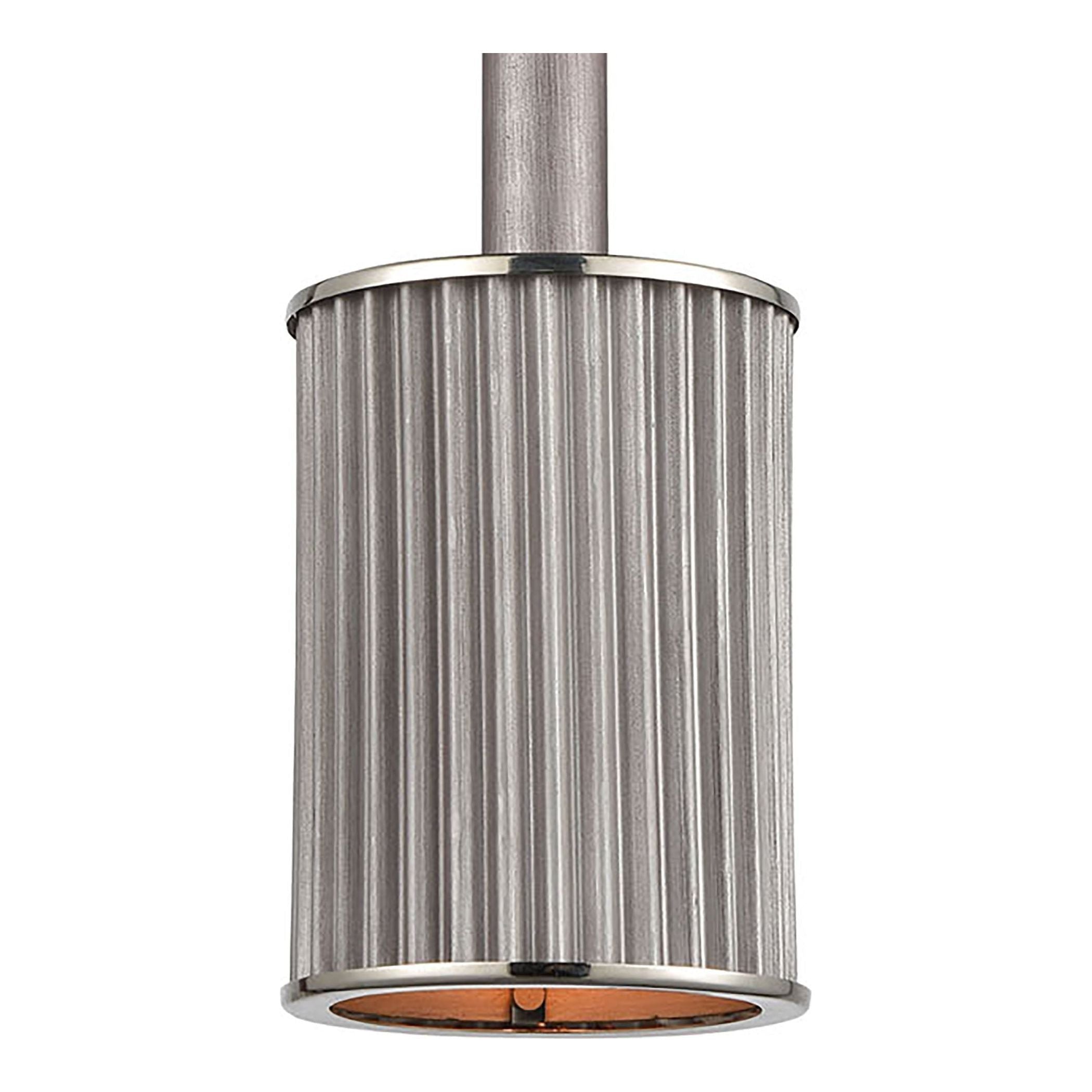 Corrugated Steel 6" Wide 1-Light Mini Pendant