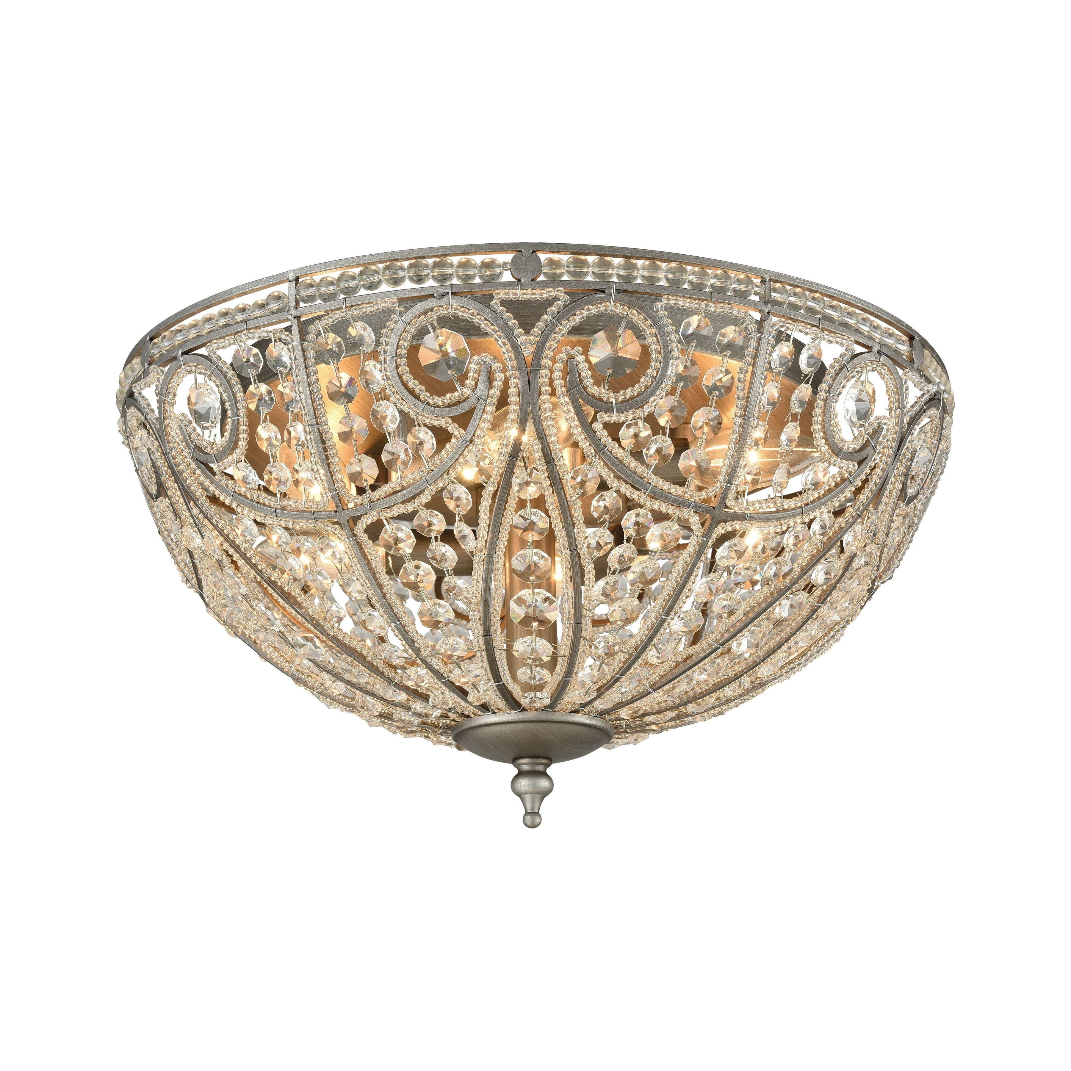 Elizabethan 17" Wide 6-Light Flush Mount