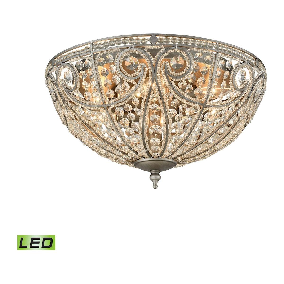 Elizabethan 17" Wide 6-Light Flush Mount