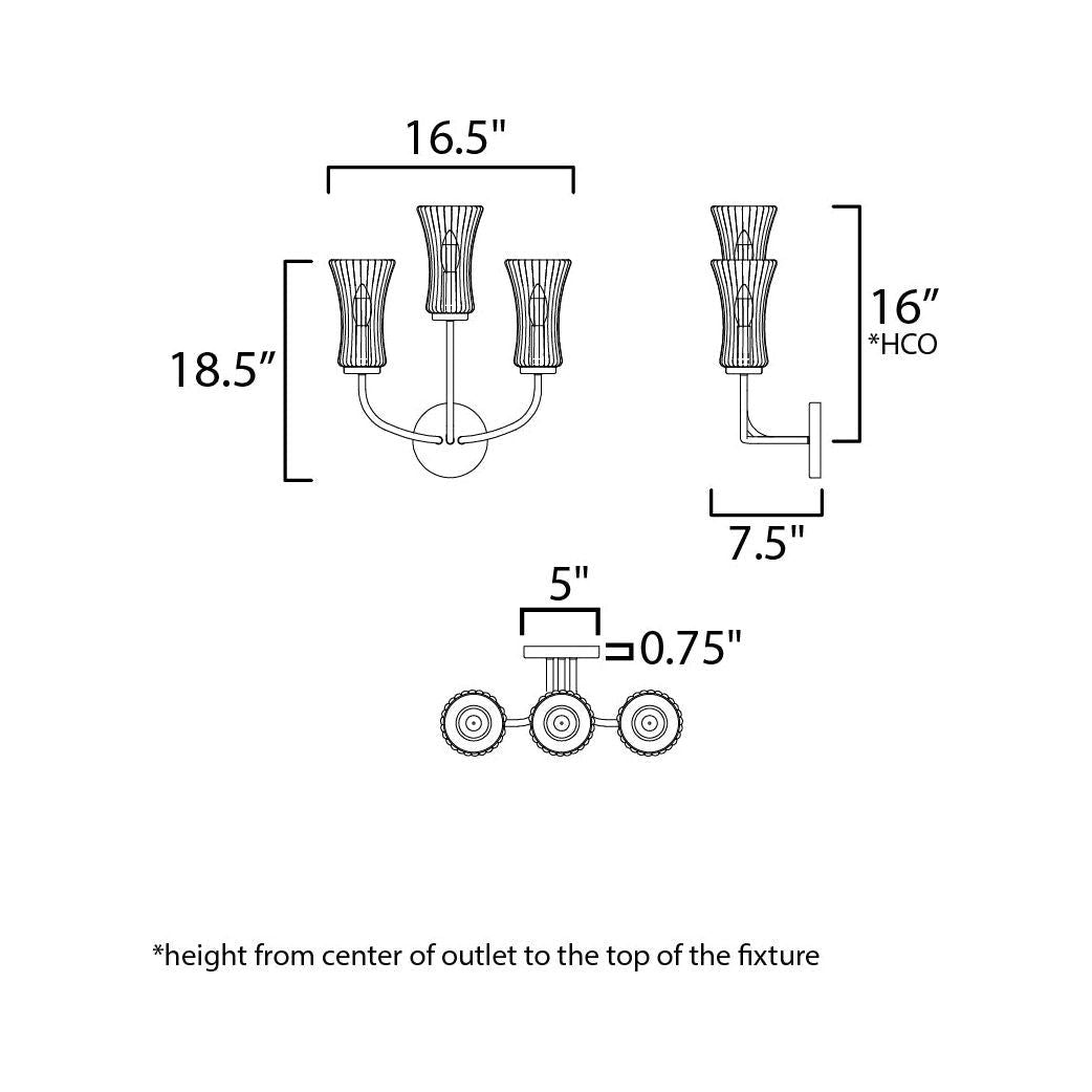 Camelot 3-Light Sconce