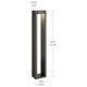 12 Volt LED 25.4" Aimed Bollard