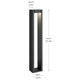 12 Volt LED 25.4" Aimed Bollard