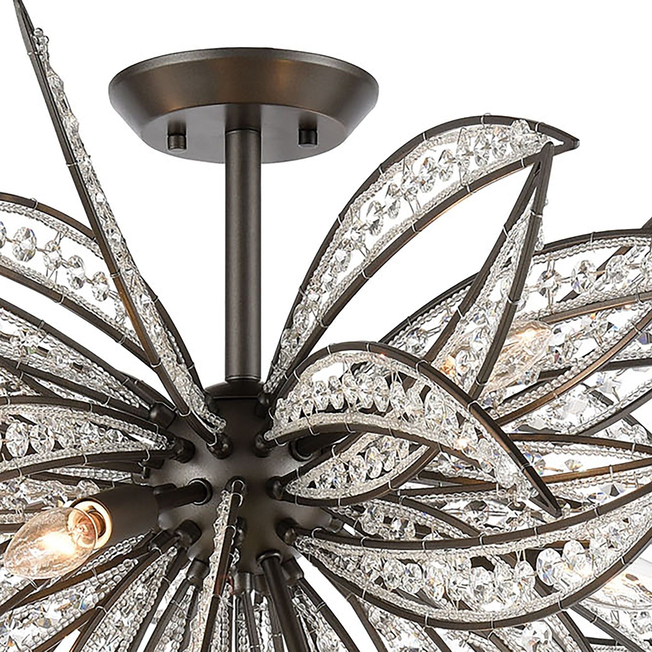 Naples 35" Wide 8-Light Semi Flush Mount