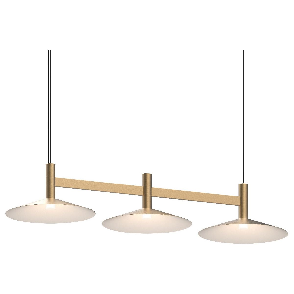 Systema Staccato 3-Light Linear Pendant with Shallow Cone Shades