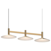 Systema Staccato 3-Light Linear Pendant with Shallow Cone Shades