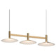 Systema Staccato 3-Light Linear Pendant with Shallow Cone Shades