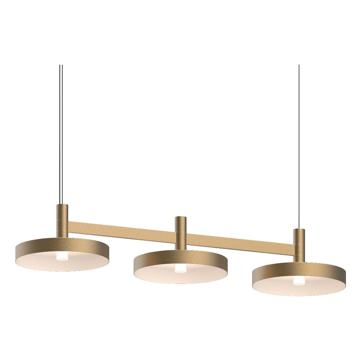 Systema Staccato 3-Light Linear Pendant with Pan Shades