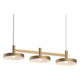 Systema Staccato 3-Light Linear Pendant with Pan Shades