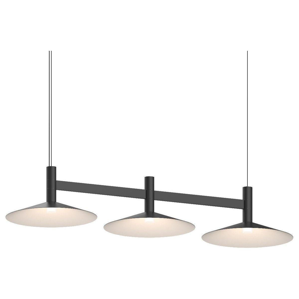 Systema Staccato 3-Light Linear Pendant with Shallow Cone Shades