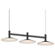 Systema Staccato 3-Light Linear Pendant with Shallow Cone Shades
