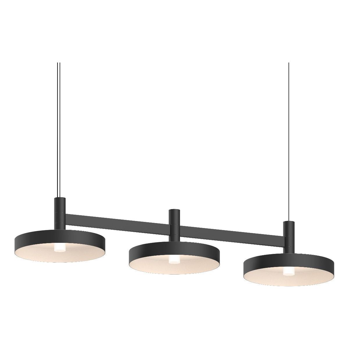 Systema Staccato 3-Light Linear Pendant with Pan Shades