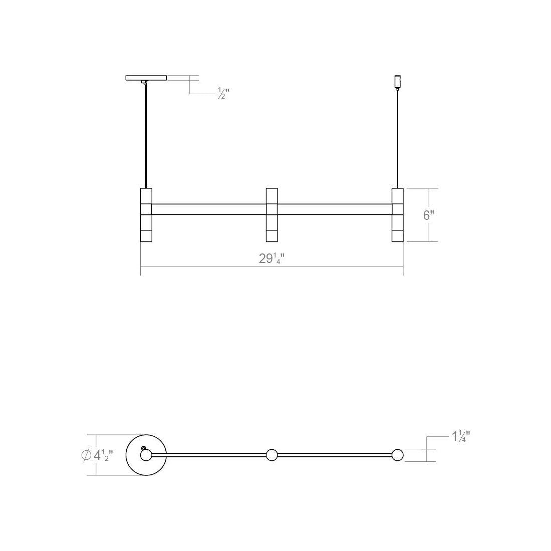 Systema Staccato 3-Light Linear Pendant