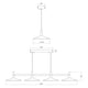 Systema Staccato 4-Light Linear Pendant with Shallow Cone Shades