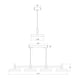 Systema Staccato 4-Light Linear Pendant with Pan Shades