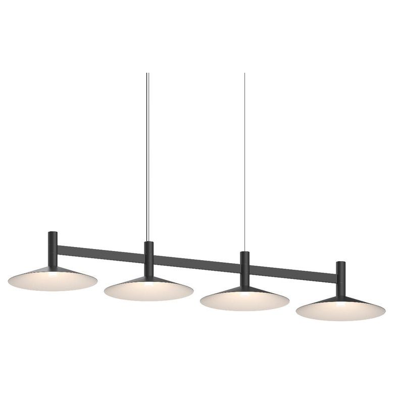 Systema Staccato 4-Light Linear Pendant with Shallow Cone Shades