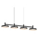 Systema Staccato 4-Light Linear Pendant with Pan Shades