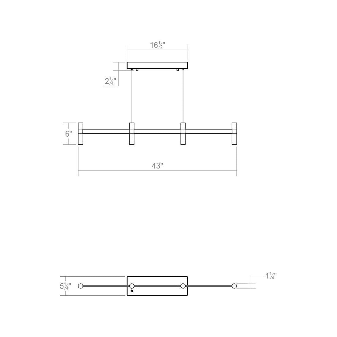 Systema Staccato 4-Light Linear Pendant