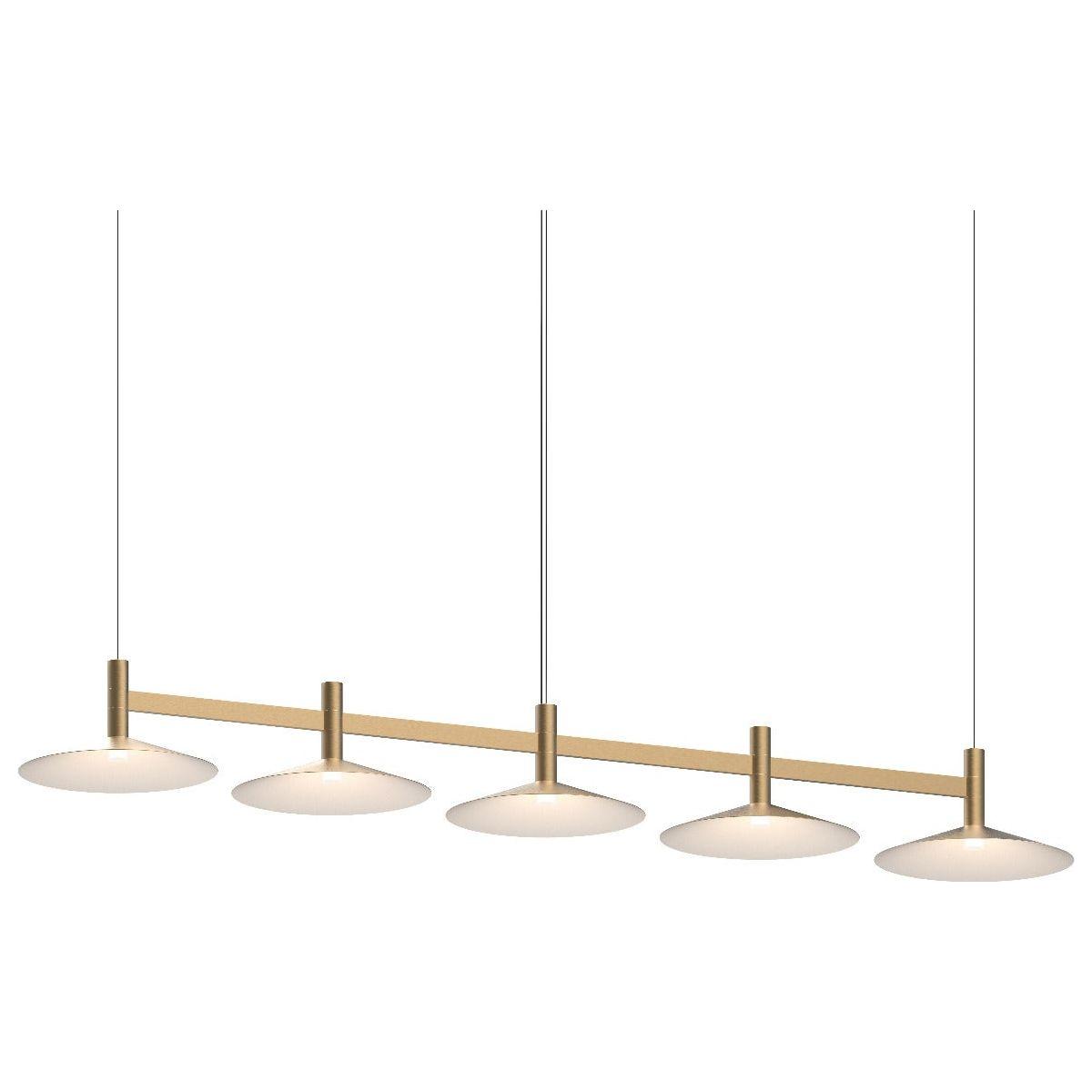 Systema Staccato 5-Light Linear Pendant with Shallow Cone Shades