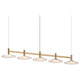 Systema Staccato 5-Light Linear Pendant with Shallow Cone Shades