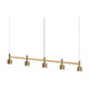 Systema Staccato 5-Light Linear Pendant with Drum Shades