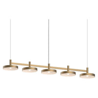 Systema Staccato 5-Light Linear Pendant with Pan Shades