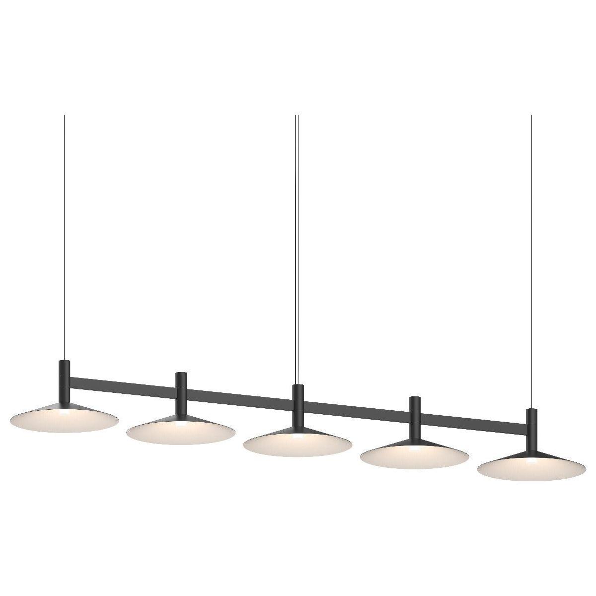 Systema Staccato 5-Light Linear Pendant with Shallow Cone Shades