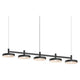 Systema Staccato 5-Light Linear Pendant with Pan Shades