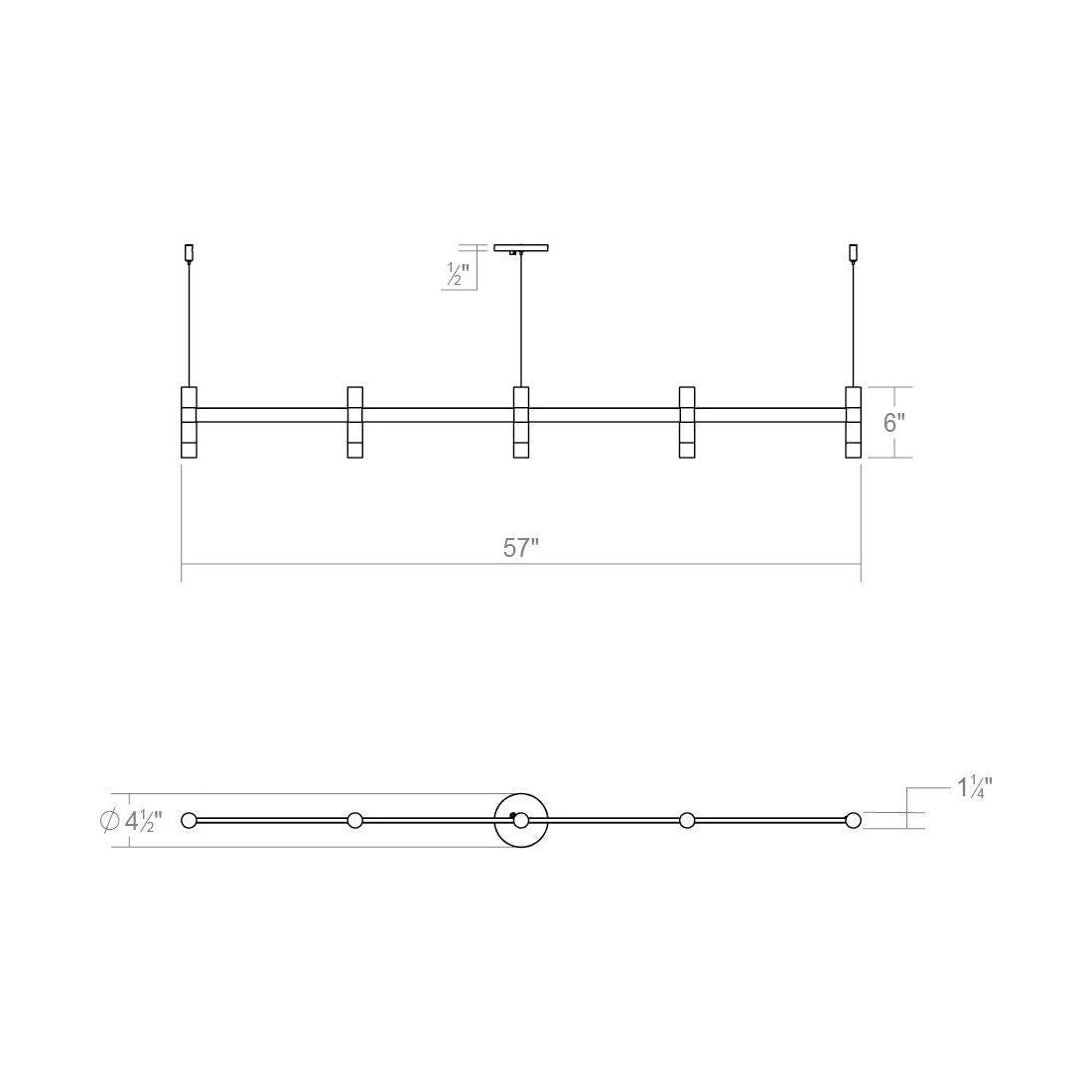 Systema Staccato 5-Light Linear Pendant