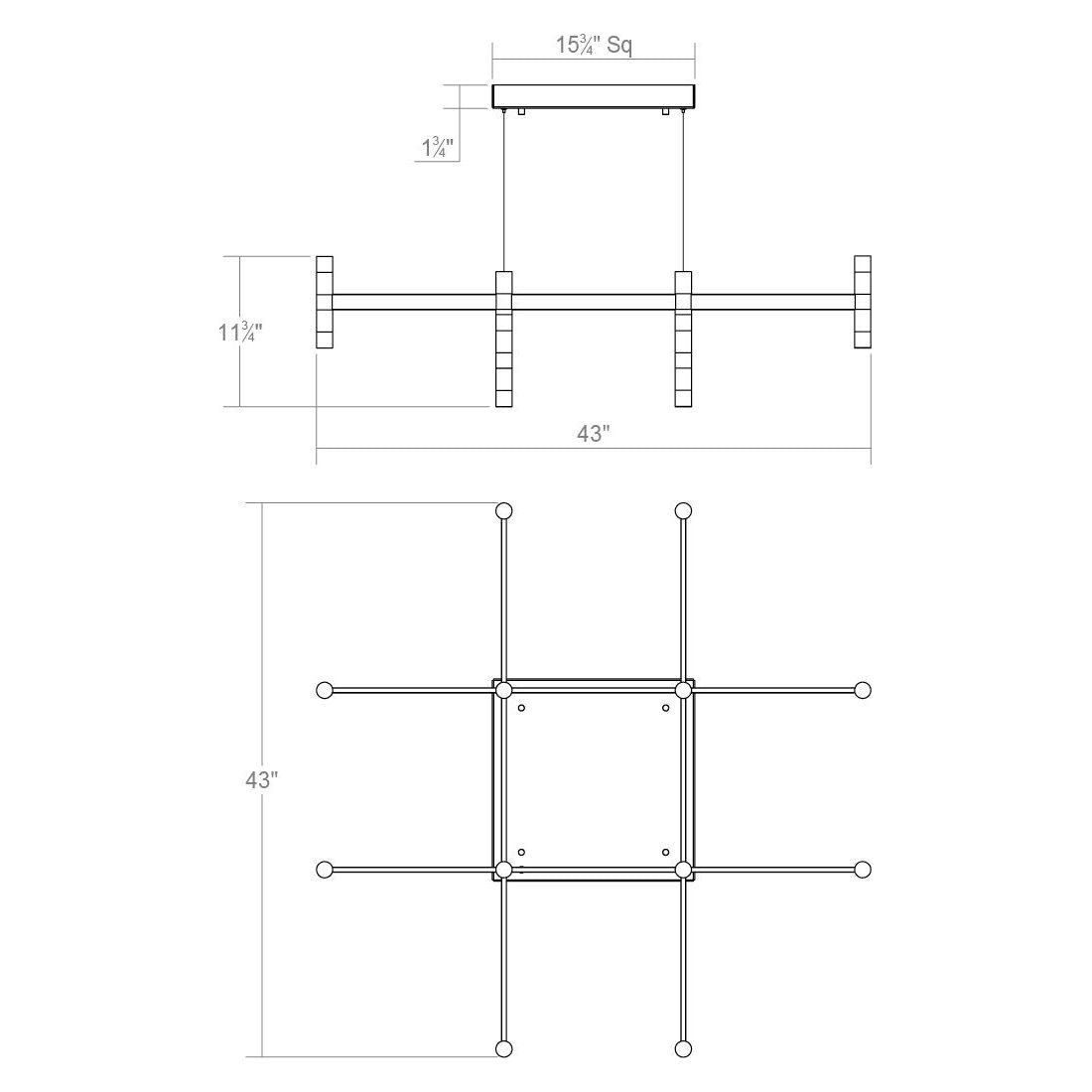 Systema Staccato Square Pendant