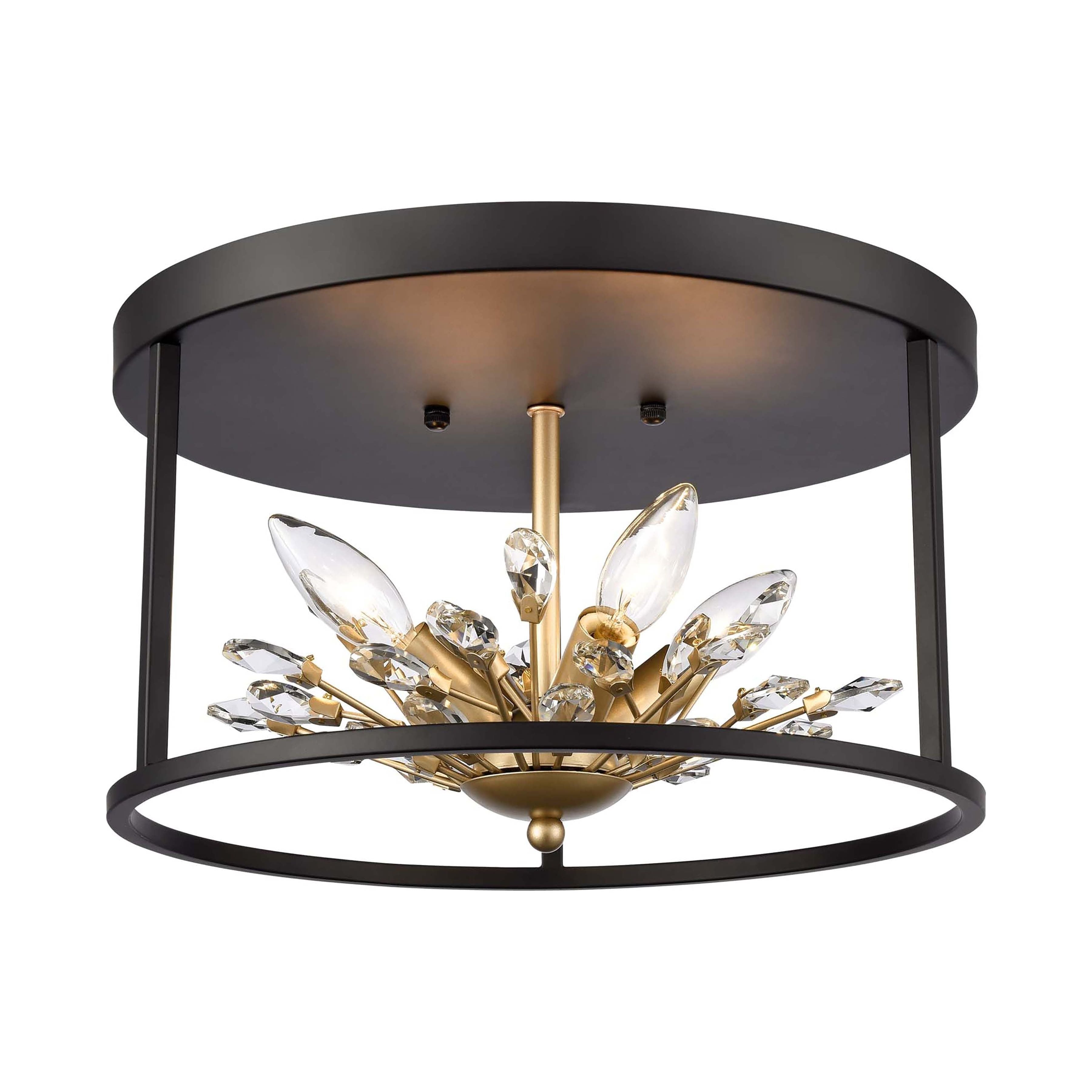 Clairvoyant 14" Wide 4-Light Flush Mount